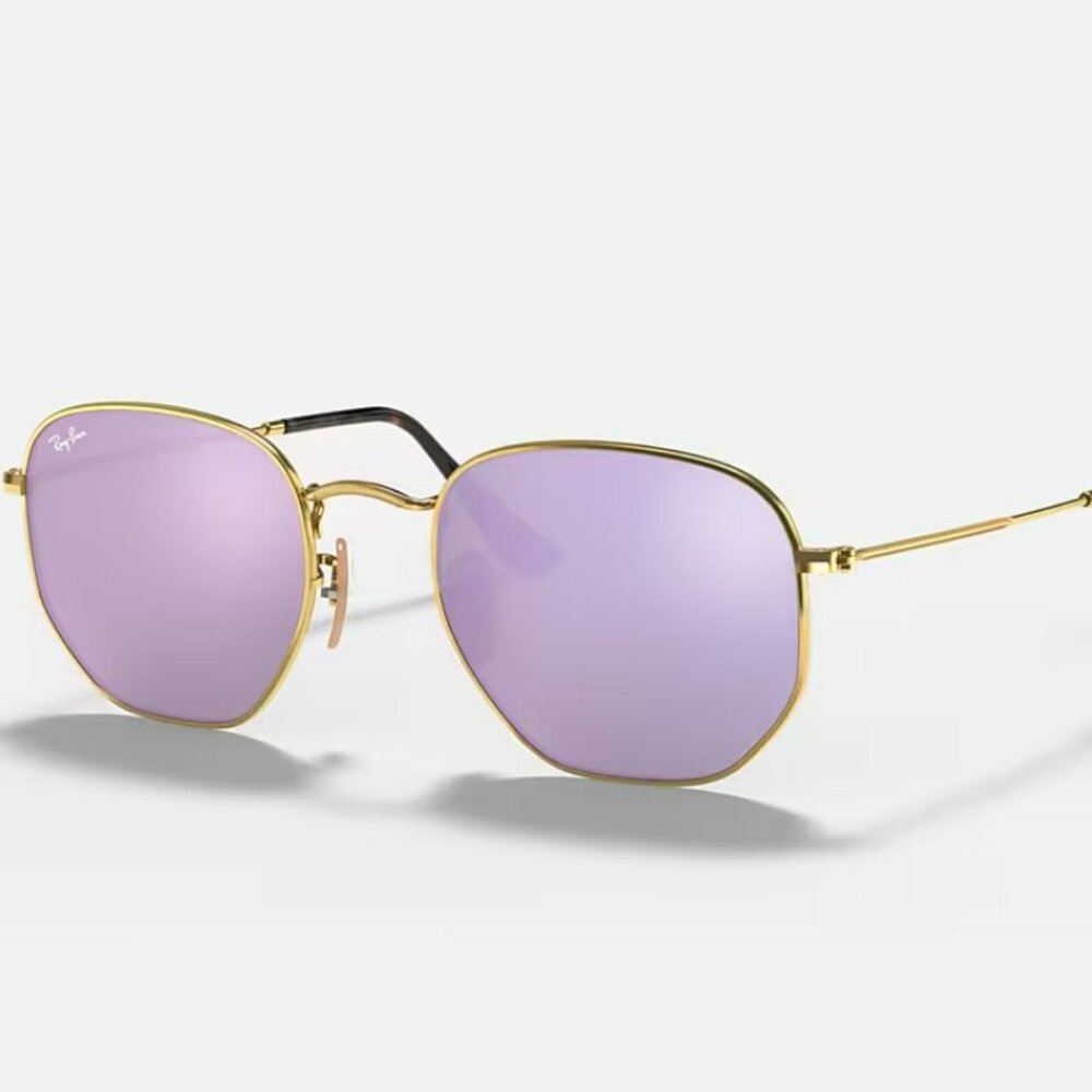 Hexagonal Purple/Pink Lens Ray-Ban Sunglasses